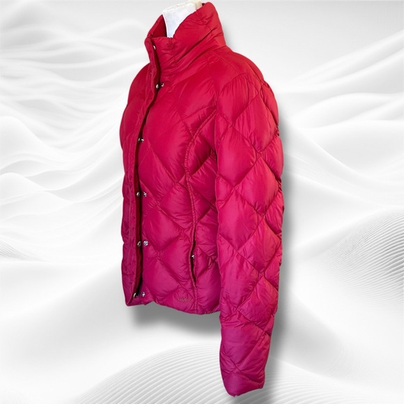 NWOT Eddie Bauer Goose Dow Red EB700 Quilted Puffer Jacket Size Small - Picture 7 of 12
